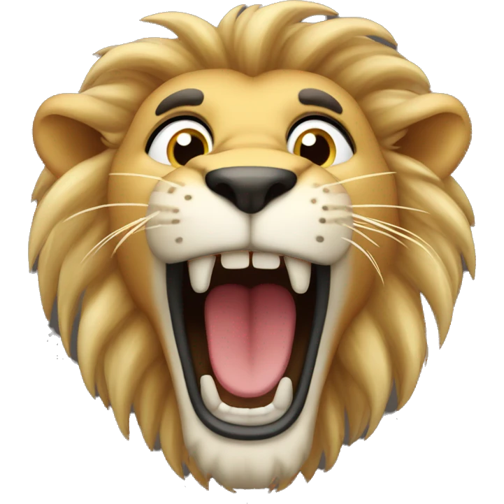 Head of lion excited emoji