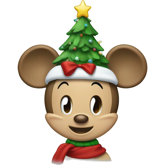 Mickey mouse christmas emoji
