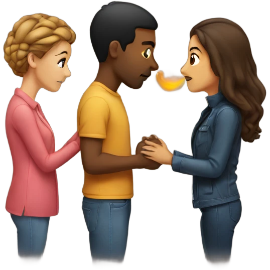Two couples kissing emoji