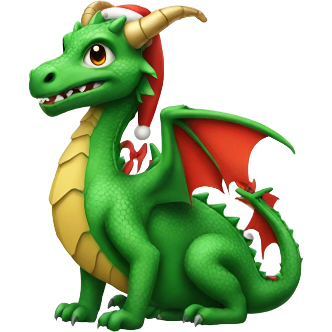 Christmas dragon emoji