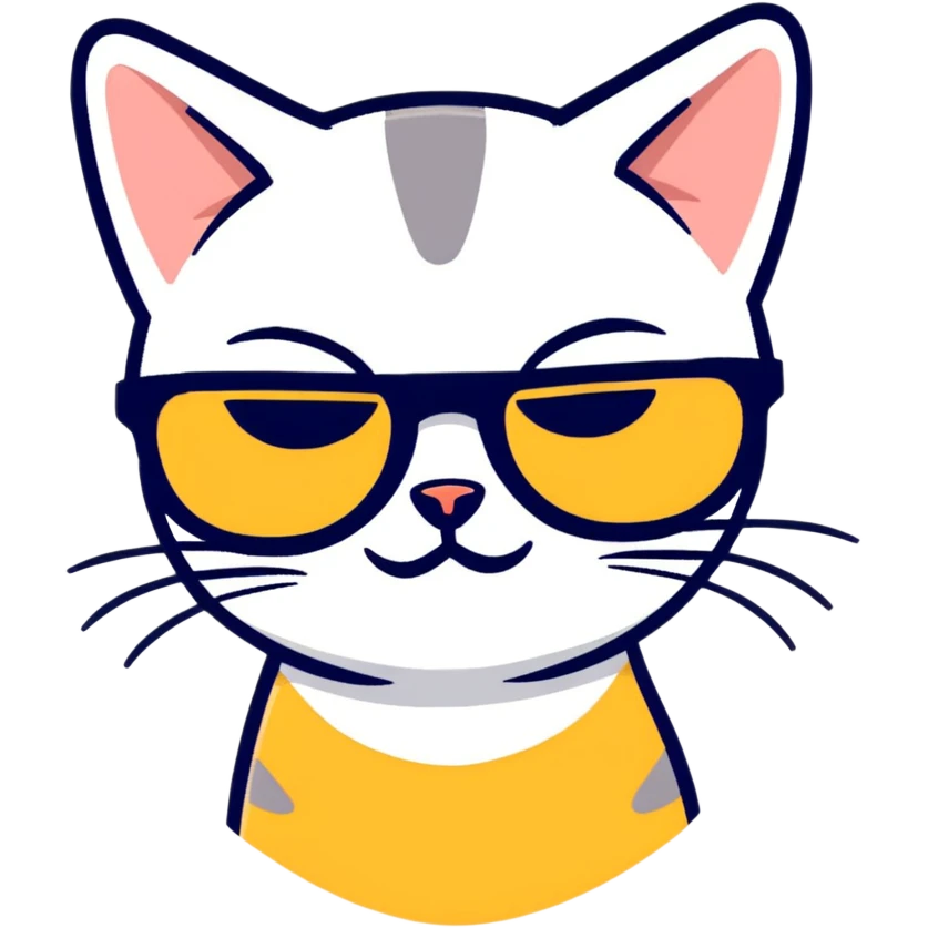Cat with sunglasses emoji