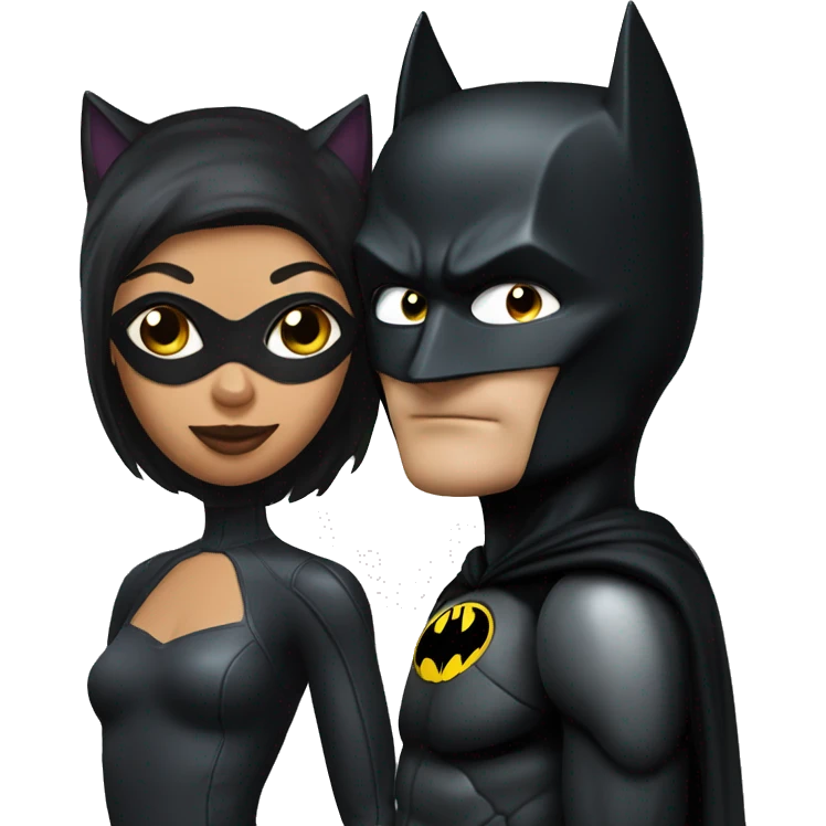Catwoman and batman  emoji