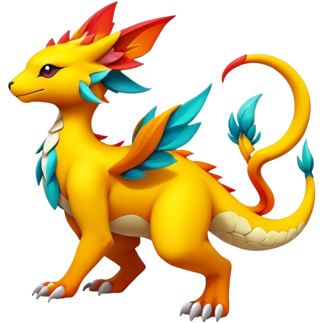 Elemental magical colorful exotic animesque Pokémon-Fakémon-animal-creature emoji