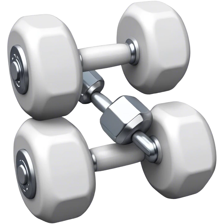 white dumbbells  emoji