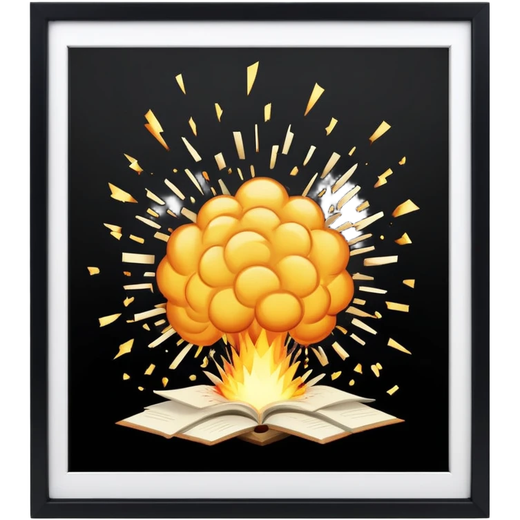 Exploding school emoji