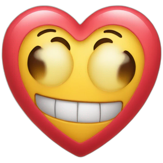 Heart with eyes smiling emoji