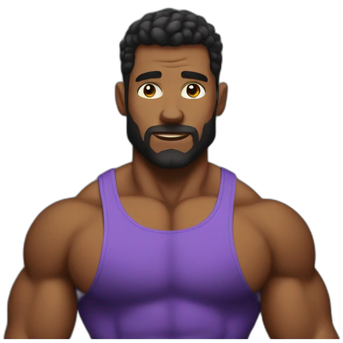 Bodybuilder no barba emoji