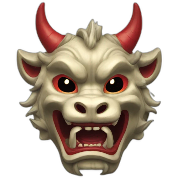 oni qilin japanese mask emoji