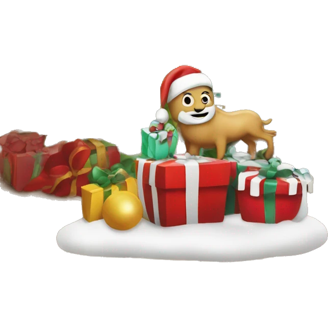 Christmas decorations in a home  emoji