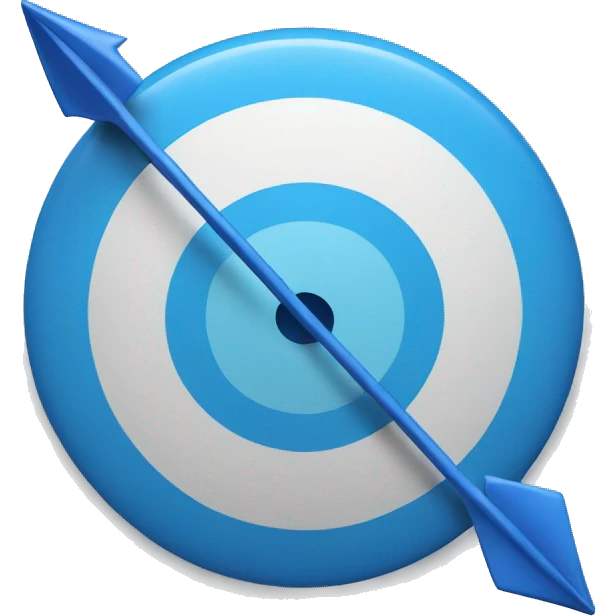 blue target with arrow emoji