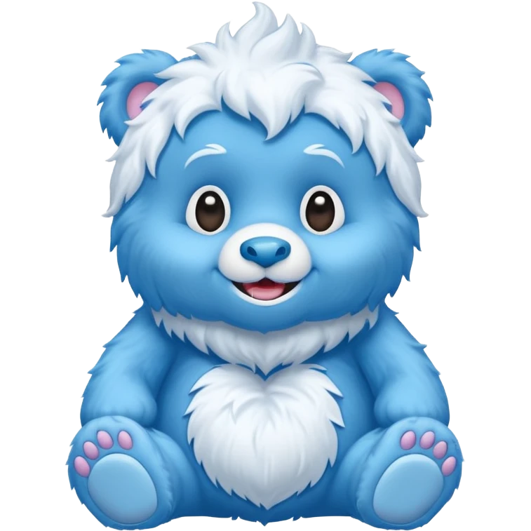 blue care bear yeti emoji