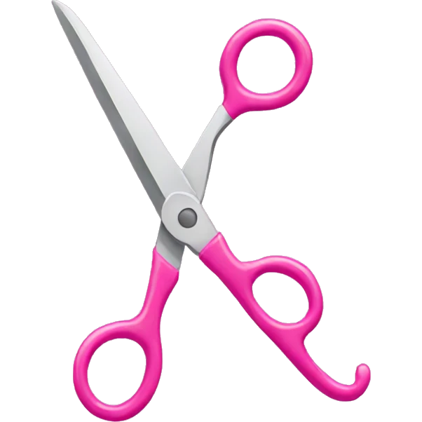 pink scissors  emoji