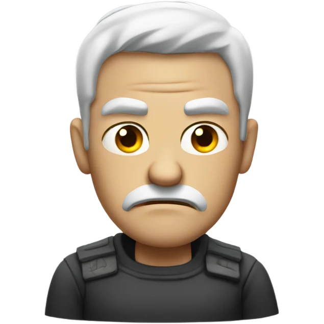 angry white man with crossed arms emoji