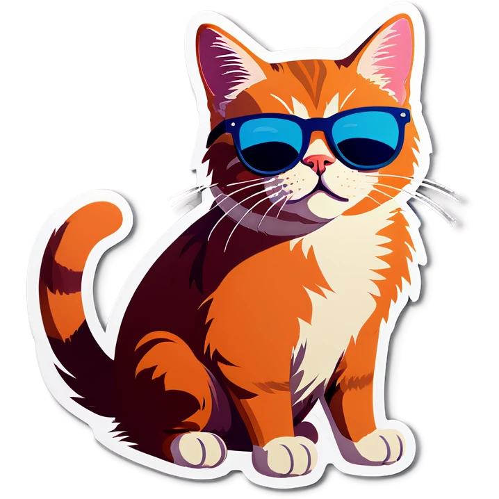 Cat with sunglasses emoji