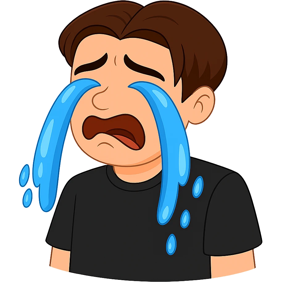 Change the hair color to a rich brown shade matching the hair color of the person in the fourth image, keep everything else the same, transparent background. emoji