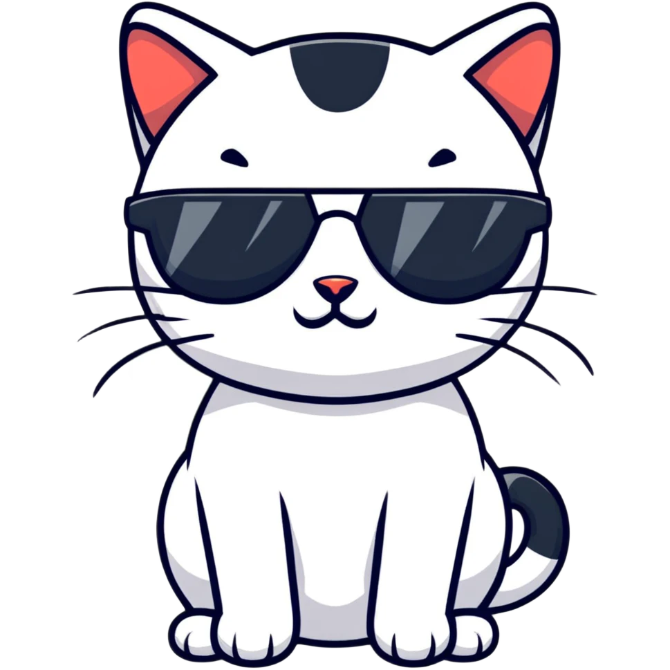 Cat with sunglasses emoji
