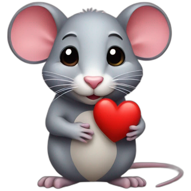 Rat with heart emoji
