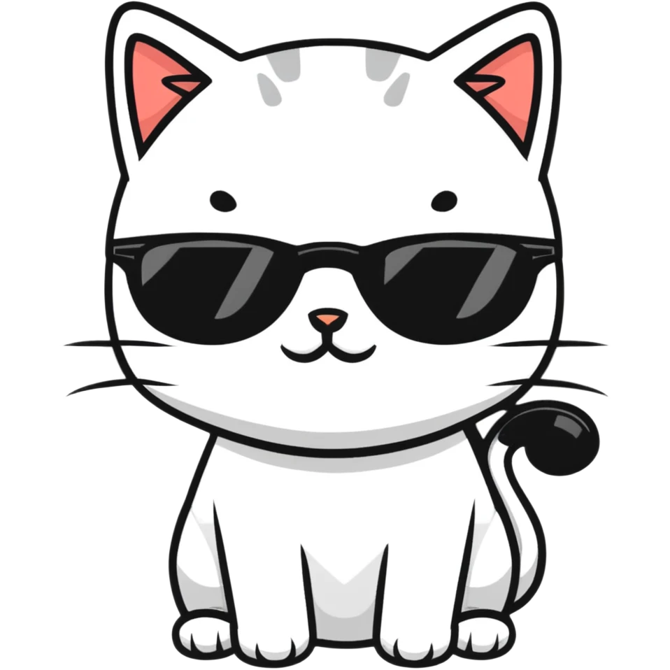 Cat with sunglasses emoji