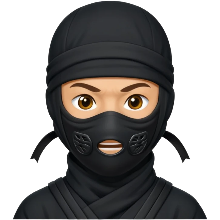  Ninja with mask covering mouth emoji
