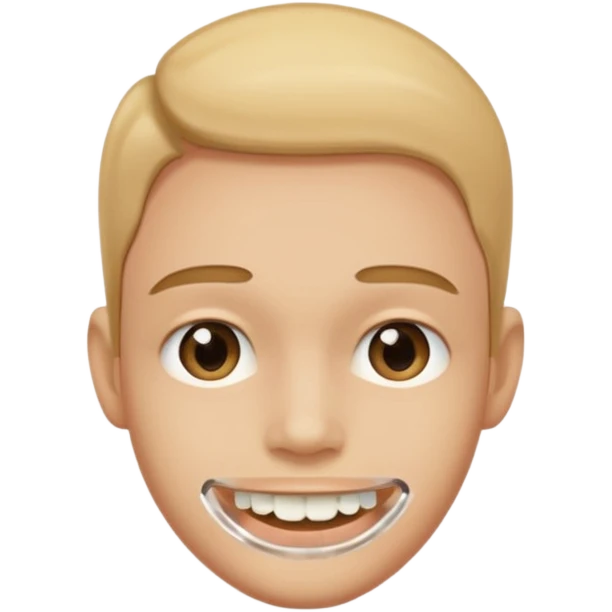 face with transparent braces emoji
