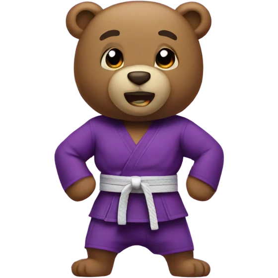 Purple belt bear emoji