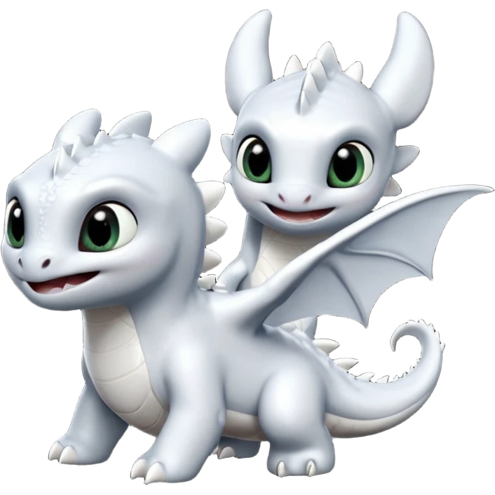 toothless and light fury emoji