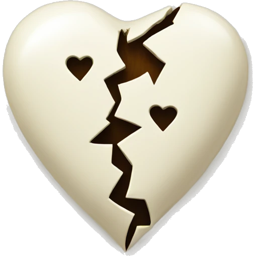 broken heart ivory  emoji