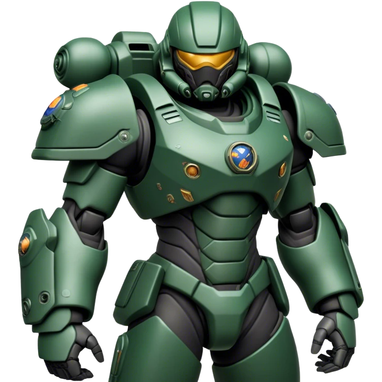 Cinematic Realistic StarCraft Terran Marine Portrait, captured in a dynamic, battle-ready stance, with every muscle defined beneath intricately detailed tactical armor in consistent dark green and grey. His steely eyes and resolute posture, rendered with dynamic, high-contrast lighting, exude raw power and relentless focus, high shine, evoking the epic spirit of a Terran Marine in combat. emoji