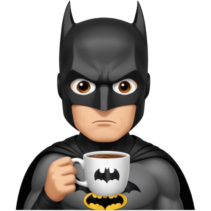 Batman drink coffee emoji