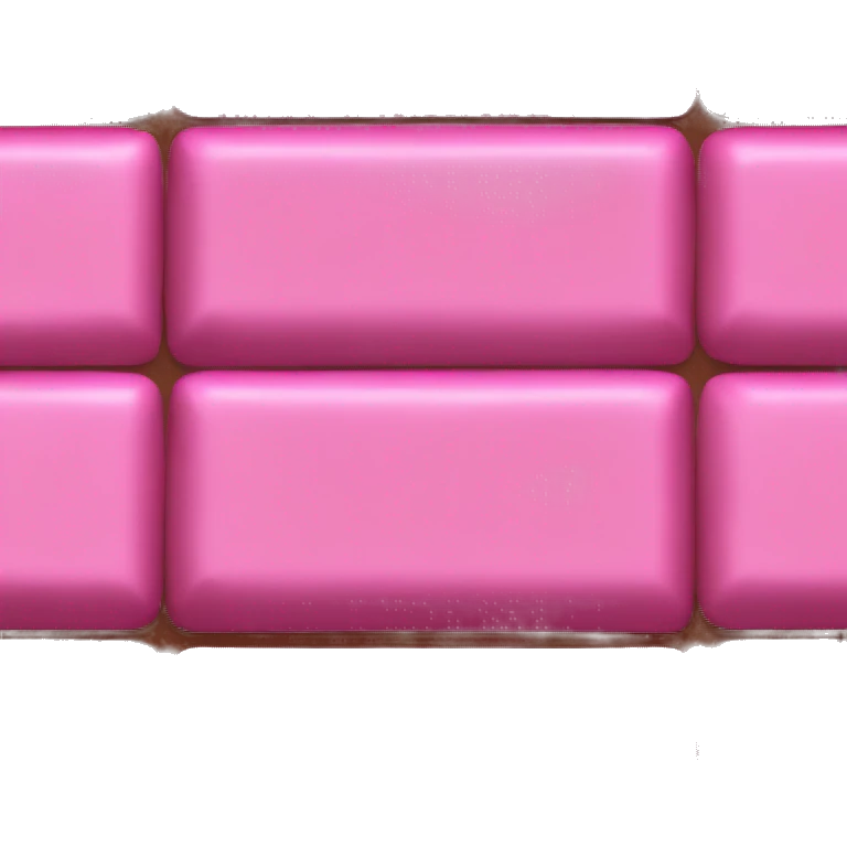 Realistic pink chocolate bar emoji