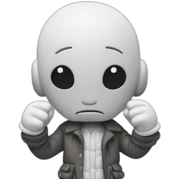 kaws figure white eyes emoji