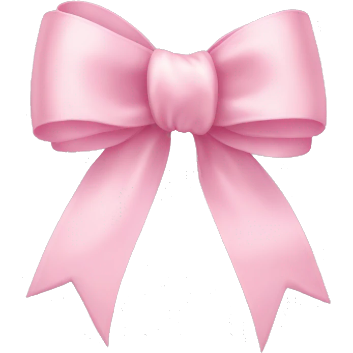 light pink ribbon bow emoji