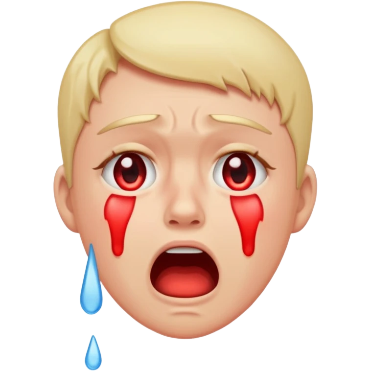 crying with shout, full body. emoji