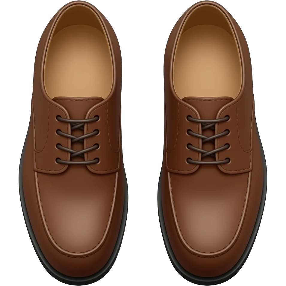 cartoon emoji of brown man's shoes anime style emoji