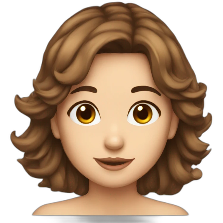 Thank you friend kiss brown hair emoji