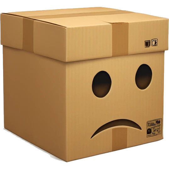 A cardboard box package with a video camera printed on the side of it. emoji