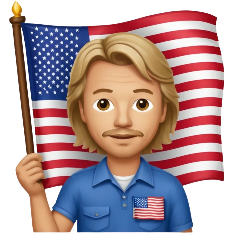 David spade with american flag emoji