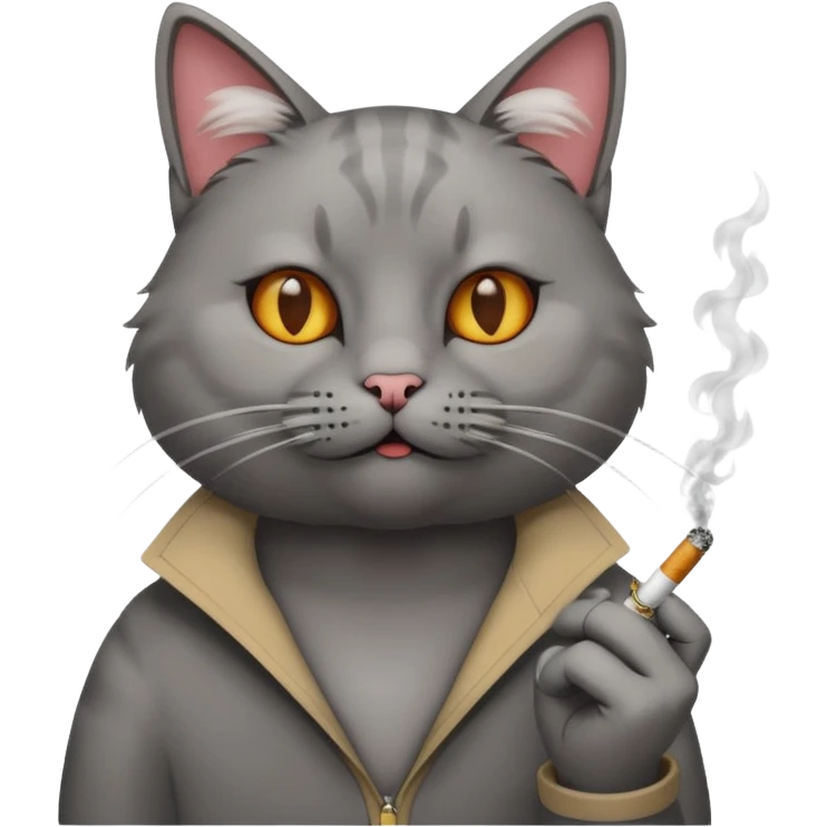 A Cat smoking emoji