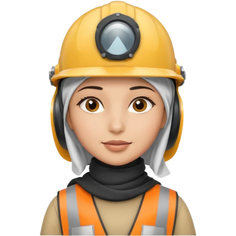 hijab girl wear engineer helmet emoji