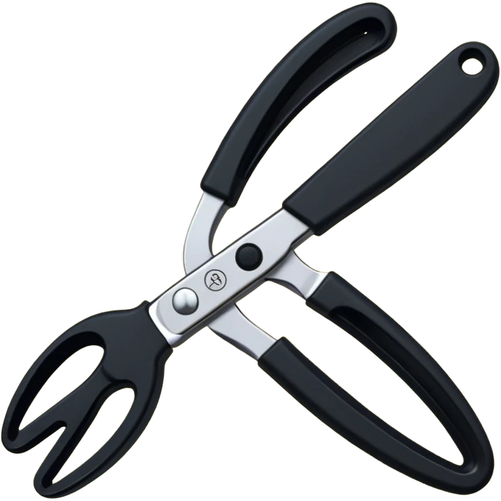 Black Silicon Kitchen tongs emoji