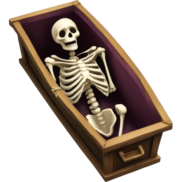 Skeleton in coffin  emoji