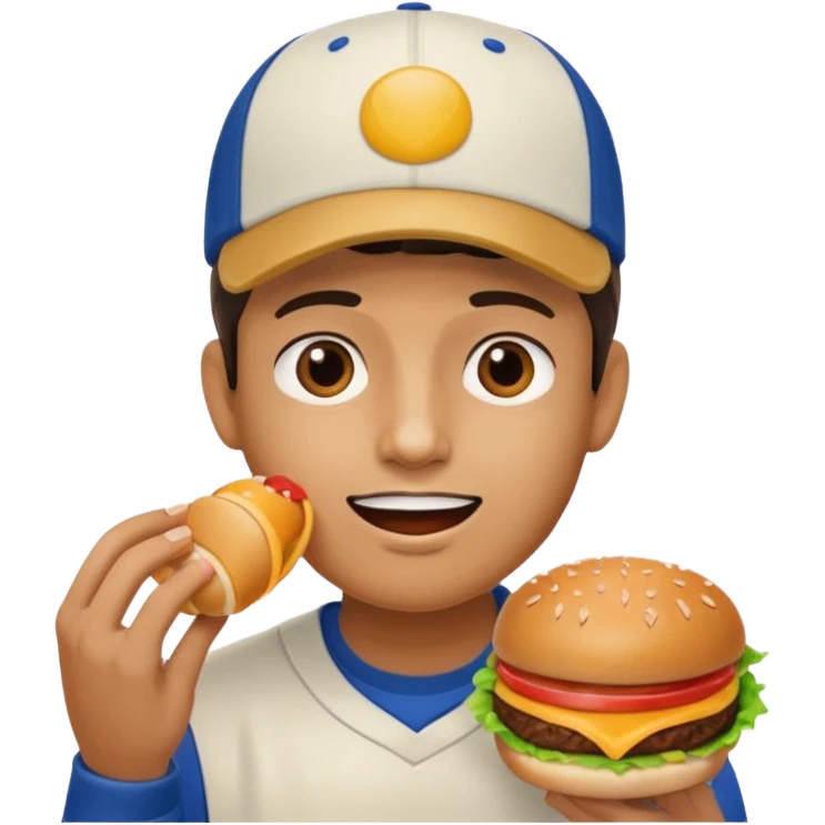 comiendo hamburguesa emoji