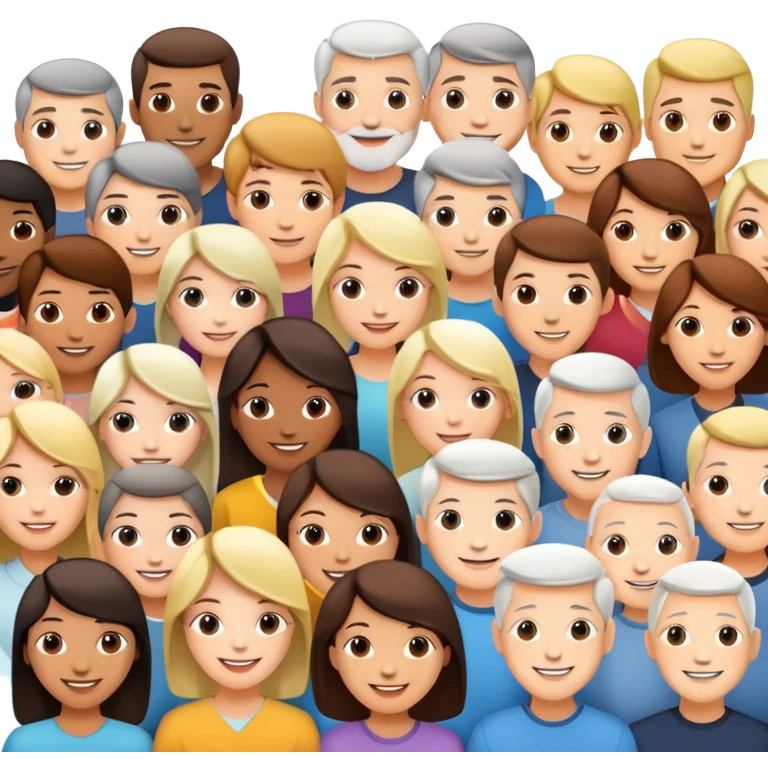 A beautiful crowd of white people emoji