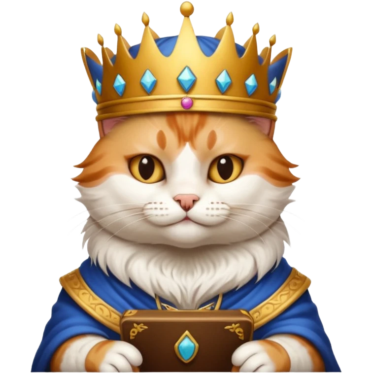 Oyun oynayan kral kedi emoji