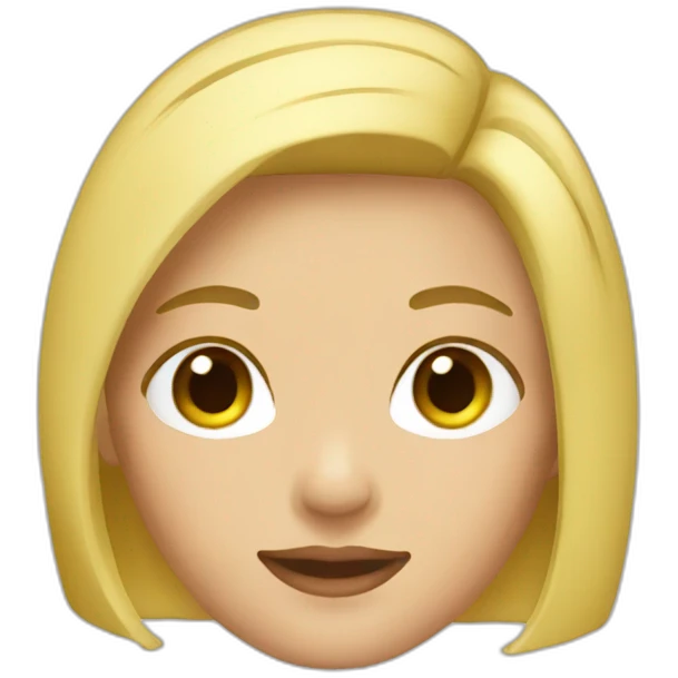 Blonde girl with bob cut emoji