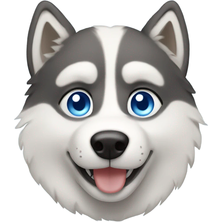 Husky with blue eyes emoji