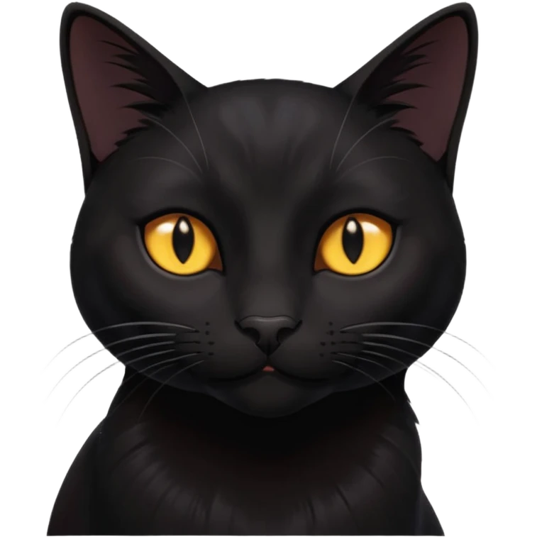 Solin wäre ein Kater mit nachtschwarzem, glänzendem Fell, kräftig gebaut und zugleich von seltener Eleganz. Sein Blick – tief und warm – scheint in die Seele zu führen, während seine Bewegung lautlos ist wie ein Schatten, der sich still an die Seite schmiegt.ihn nichts auf der Welt erschüttern. emoji