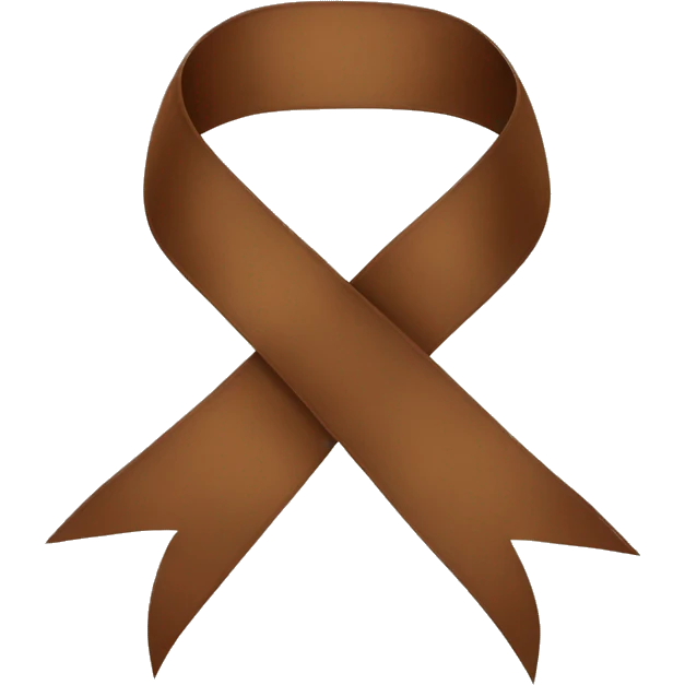 Brown ribbon emoji