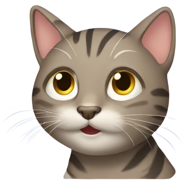Tabby Cat washing its hair  emoji