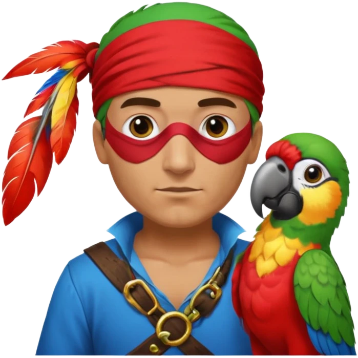 pirate and parrot emoji